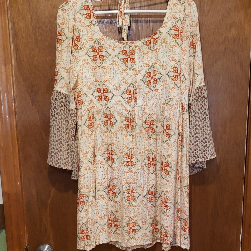 Umgee Boho Top With Bell 3/4 Sleeves
